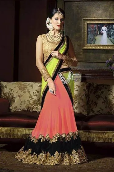 Picture of saree bollywood designer sari indian traditional brida,
