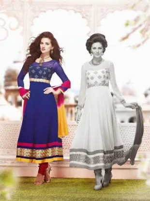 Picture of designer long style salwar suit anarkali salwar kameez 