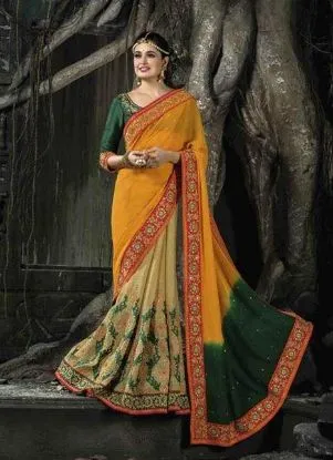 Picture of saree kanjivaram banarasi cotton silk fabric tradition,