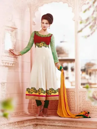 Picture of designer pakistani heavy work bridal plazzo suit indian