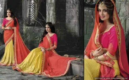 Picture of saree latest indian wedding sari designer georgette pa,