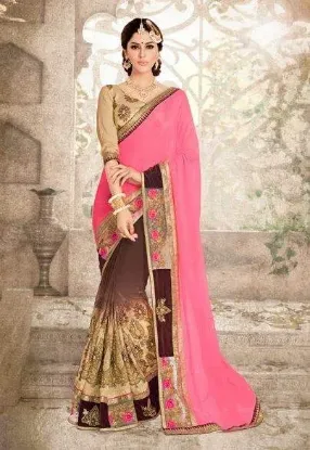 Picture of saree party wedding reception attractive sari designer,
