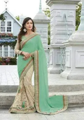 Picture of sari bollywood designer indian traditional ethnic brid,