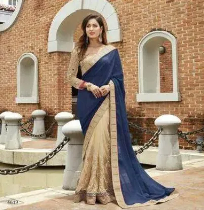Picture of sari designer traditional partywear saree wedding indi,