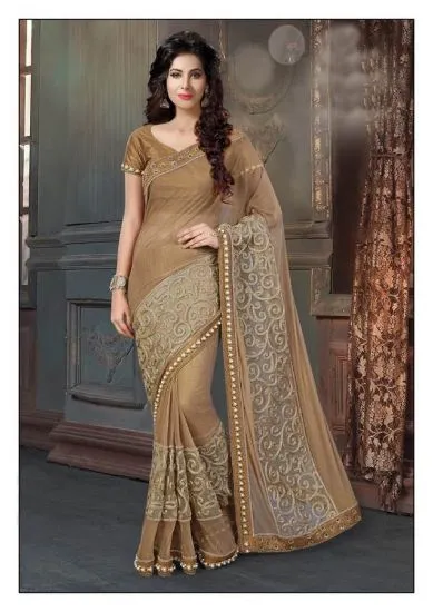 Picture of sari reception designer saree bollywood ethnic pakista,