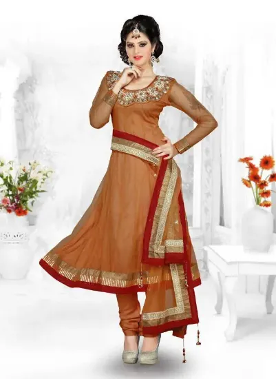 Picture of designer premium quality party wear collection orange s