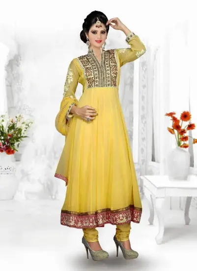 Picture of designer punjabi suit indian pakistani unstitched salwa