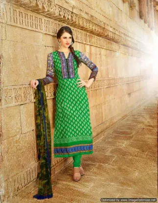 Picture of designer punjabi suit indian pakistani unstitched salwa