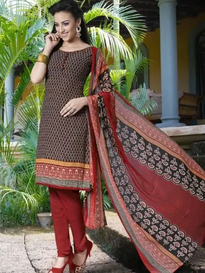 Picture of designer readymade salwar kameez suit large size plus d