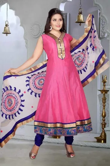 Picture of designer salwar kameez wedding straight style salwar ka