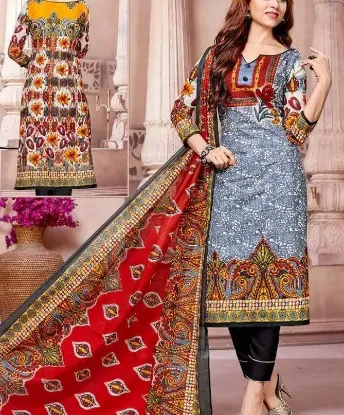 Picture of designer semi stiched suit salwar kameez anarkali long 