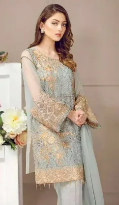 Picture of designer zari anarkali salwar kameez indian wedding pak