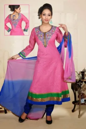 Picture of desinger suit printed unstiched salwar kameez dress mat