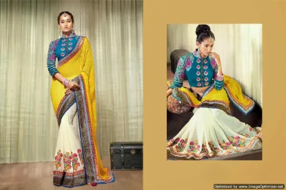 Picture of standard collection wear saree general party wear india