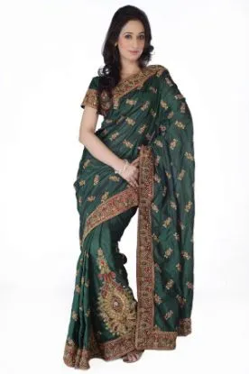 Picture of handmade crepe silk saree silk fabric floral printed sa