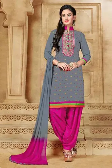 Picture of embroidered diwali offer ethnic indian cotton salwar ka