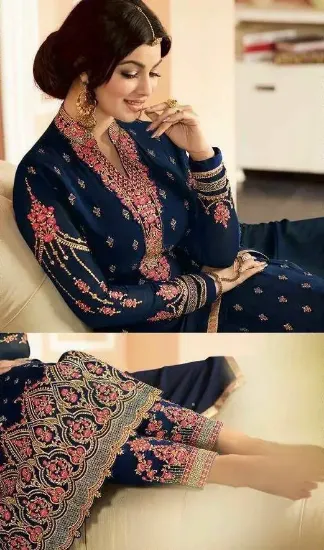 Picture of embroidery jacquard cotton salwar kameez,ready to wear 