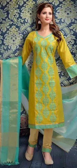 Picture of ethnic bollywood blue georgette suit indian pakistani m