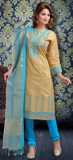 Picture of ethnic bollywood designer shalwar kameez embroidery gow