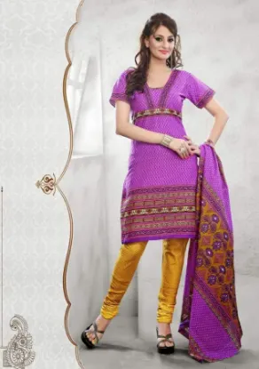 Picture of ethnic traditional ikkat hand woven salwar kameez cotto