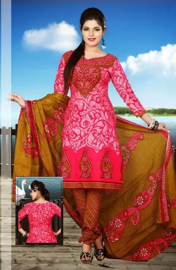 Picture of exclusive banarasi silk salwar kameez loose unstitched 