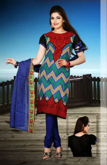 Picture of exclusive jaipuri print gota work indian plus size salw