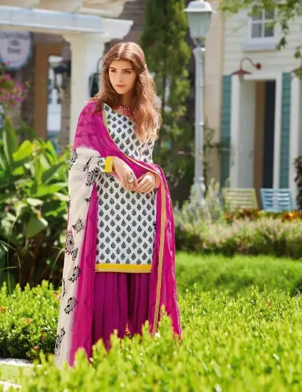 Picture of exclusive silk salwar kameez unstitch dress material pu