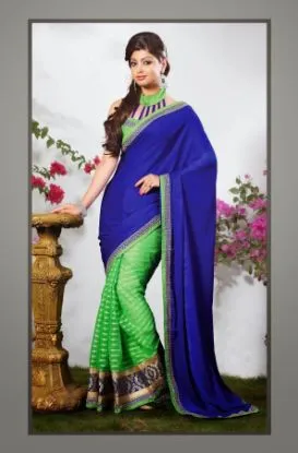Picture of bollywood sari designer saree indian fancy partywear w,