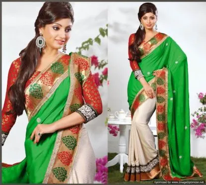 Picture of bollywood sari ethnic designer party indian wedding tr,