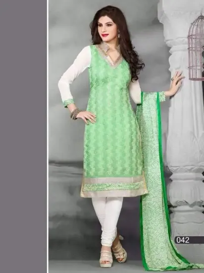 Picture of fatimabi white anarkali dress floor length salwar suit 