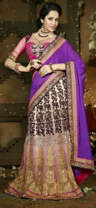 Picture of bollywood traditional indian fancy jacquard silk banar,