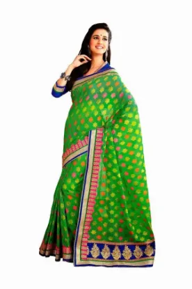 Picture of chahna georgette printed casual saree sari bellydance ,