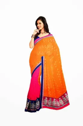 Picture of chanchal georgette printed casual saree sari bellydanc,