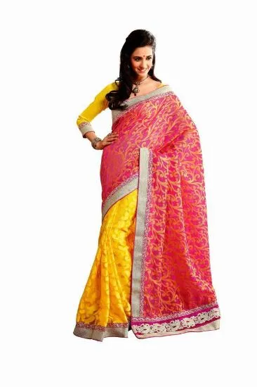 Picture of chandi georgette printed casual saree sari bellydance ,