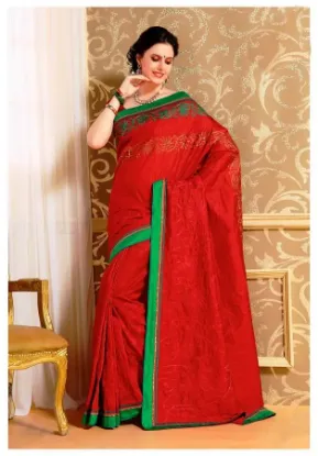 Picture of clothing silk georgette pink sari wedding party women ,
