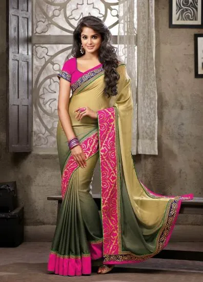 Picture of devi georgette printed casual saree sari bellydance fa,