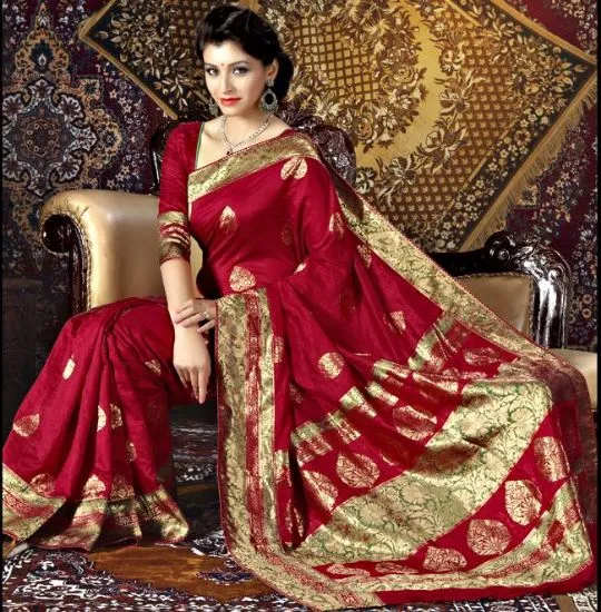 Picture of indian black traditional sari party wear solid cotton ,