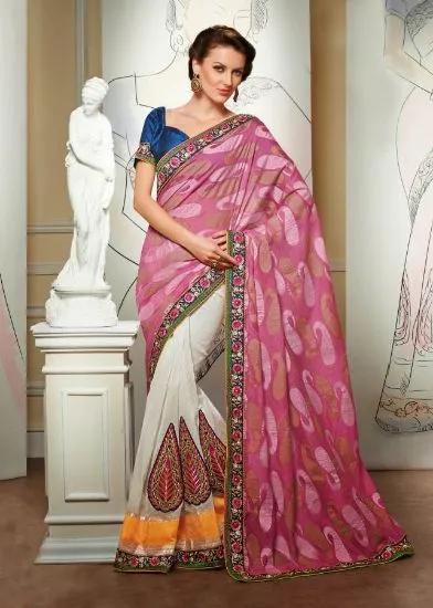 Picture of indian bollywood modest maxi gown saree chiffon pakista
