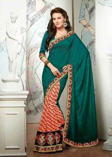 Picture of indian bollywood party wear saree pakistani designer e,