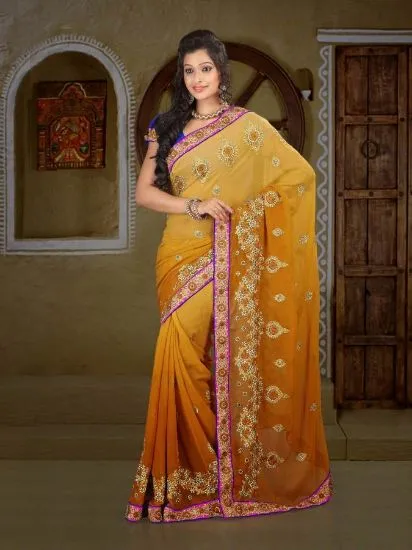 Picture of indian bollywood traditional handwoven zari mehandigre,