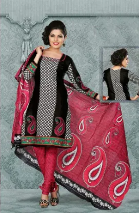 Picture of indian designer pakistani semi stitch salwar kameez par