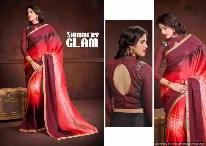 Picture of indian designer fancy sari indian ethnic wedding saree,