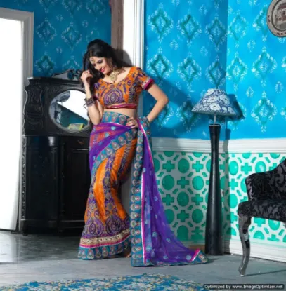 Picture of indian designer saree designer saree fashion saree mul,