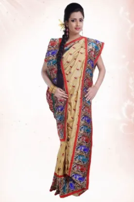 Picture of indian designer saree wedding party wear pakistani leh,