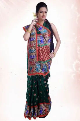 Picture of indian designer sari beautiful ethnic culture partywar,