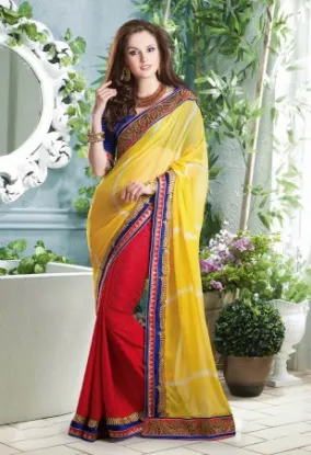 Picture of indian designer sari beautiful foil mirror saree a,e331