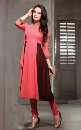 Picture of indian long anarkali designer wedding dress suit bollyw