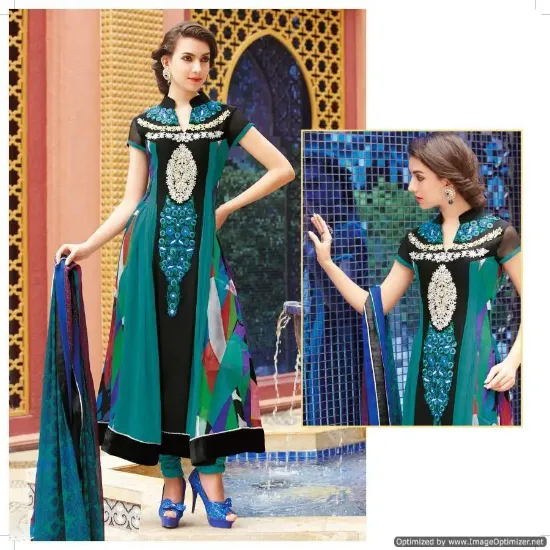 Picture of indian pakistani dress anarkali designer ethnic shalwar