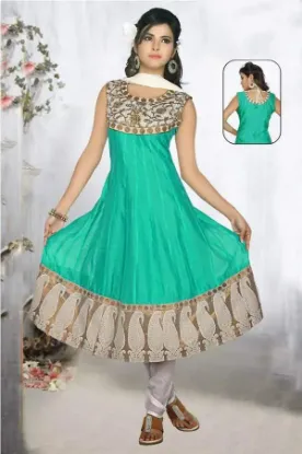 Picture of indian pakistani durga anarkali full stitched designer 