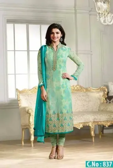 Picture of indian pakistani party wear designer semi stitch george